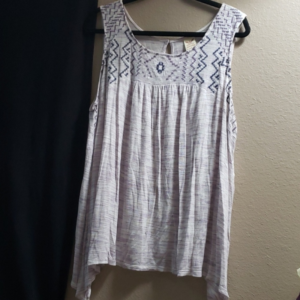 3 tank tops purple/black/yellow